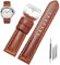 Niziruoup Uhrenarmband 24mm Kompatibel mit Panerai Armband Vintage Lederarmband Uhr Ersatzarmband Leder Armband Ersatzbänder Uhrenarmbänder für Herren, Braun