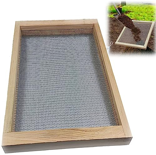 Setaccio Per Terreno, Setaccio per terreno da giardino Setaccio per ghiaia Palmare Multifunzionale Setaccio per lo schermo del suolo Setaccio per lo sporco della roccia,per Giardinaggio,Bonsai (50x44)