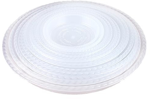 TYTUOO Transparentes Bandeja para macetas Excelente con Etiquetas para Interiores y Exteriores Compatible with Macetas Rectangulares De Plástico Baratas (CL1, One Size)