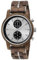 Holzwerk Germany Handgefertigte Designer Herren-Uhr Öko Natur Holz-Uhr Chronograph Armband-Uhr Analog Quarz-Uhr Braun Silber Datum Holz