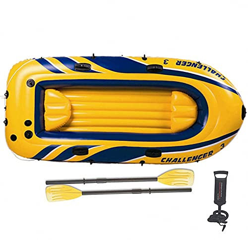 WolFum Großes Schlauchboot-Set, verschleißfestes PVC-Kajak mit Zubehör für 1/2/3 Personen, für Pool-, Meer- und See-Doppelventil-Angelkajaks, 250 x 135 cm