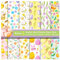 ZAKHSE Motivpapier Ostern,Designpapier 30x30cm,24 Blätter Doppelseitig Bedruckt Ostereier Kaninchen Karotten Blumenmuster Scrapbook Paket,12 Design,Bastelpapier Bunt Dekopapier für Karten Sammelalbum