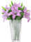 Olrla Fiori di giglio artificiali viola, 6 pezzi, stampa 3D, gigli finti per matrimoni, casa, ufficio, decorazione da tavolo (viola vintage, senza vaso)