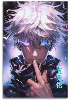 VZRSQZK Anime-Poster, Motiv: Fluch, Kaisen, Jujutsu Kaisen, Poster, dekoratives Gemälde, Leinwand, Wandposter und Kunstdruck, moderne Familienschlafzimmer-Dekoration, Poster, 20 x 30 cm