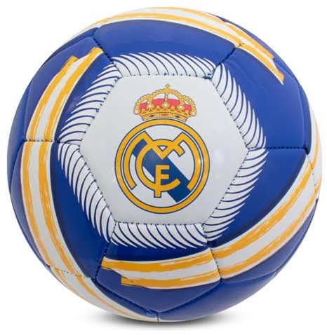 Hy-Pro Offiziell lizenzierter Real Madrid CF Cyclone Fußball, Größe 5, Training, Match, Merchandise, Sammlerstück für Kinder und Erwachsene, Blau