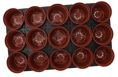 Sosoport Vasi per Vivai di Piante Supporto per Vasi da Fiori da 15 Fori Vassoio per Piantagione di Vasi da Vivaio per Giardinaggio