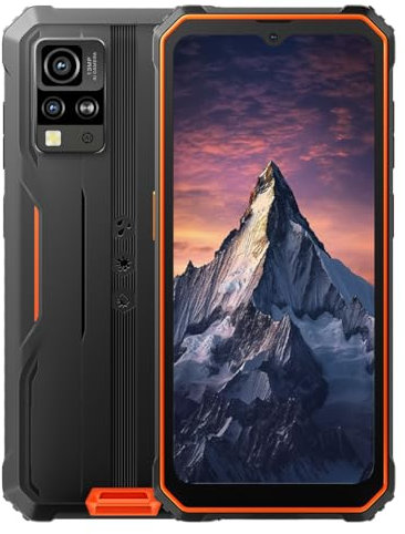 Blackview Teléfono Móvil Resistente IP68 BV4800 Pro, 12GB+128GB (Extensión 1TB), 6,56'' HD+ 120Hz, 16MP+8MP+5MP, Ranura para 3 Tarjetas, Android 14 Dual SIM Smartphone Antigolpes, GPS NFC Naranja