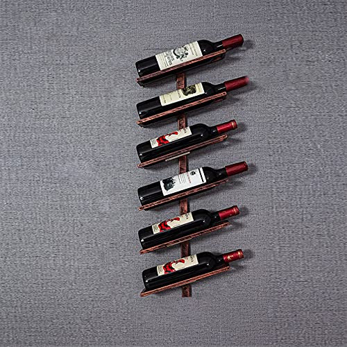 MFDJCBS botellero Botellero montado en la Pared - Botellero de Pared | 2/4/6 Botellas | Botellero de Metal | Elegante Cocina Restaurante Bar o Bodega Trastero (Negro) Bathing in Sunlight