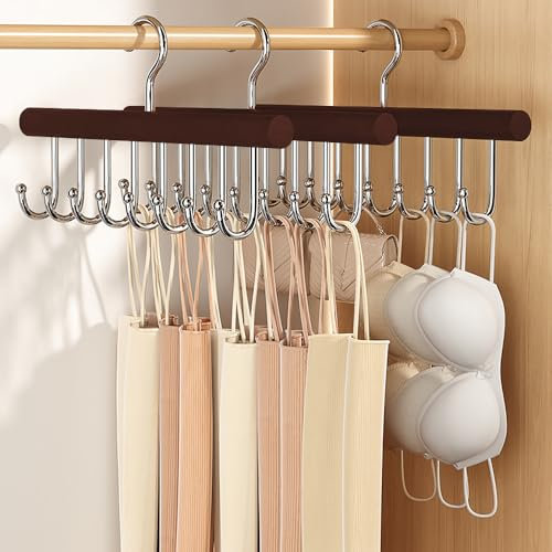 GmeDhc 2 Piezas Corbatero con 8 Gancho, Colgador de Corbatas Giratorio de 360 Grados, Organizador Cinturones, para Cinturón, Bufanda, Corbatas, Ropa Interior