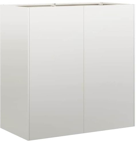 vidaXL Jardinera 80x40x80 cm Acero Inoxidable, macetero, Soporte para Plantas, lecho Elevado, Soporte para jardineras, Bandeja para Plantas