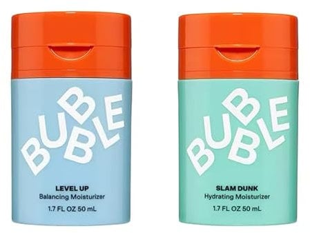 Skin Care Slam Dunk Hydrating Moisturiser + Level Up Skincare Set 2pcs Hydrating Face Moisturizing Cream for Normal to Dry Skin for Radiant Complexion | Vitamin E & Aloe Vera Juice | Bub~ble | 2X 50ml