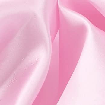 Generic Tissu, Tissu Satin Doux Mariage Partie Décoration Tissu Polyester Tissu Couture Vêtements Tissu Nappe Tissu/Rose Pâle 1M/Largeur 150 Cm