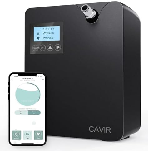 Cavir Smart Scent Air Machine for Home, Waterless Essential Oil Diffuser with Nebulizing Tech, 300mL Essential Oil Capacity, Long Service Life, Covers Areas Up to 2000 SQFT, HVAC System Compatible