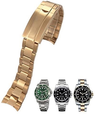 RVHAOODI 20mm 316L Edelstahl gebogene Endwachtbandanpassung für U-Boot