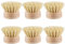Dish Brush 6Pcs Dish Brush Replacement Head, 2x2 Sisal Dish Scrub Brush Replacement Head, Wooden Round Dish Cleaning Brush Replacement Head for Pot, Pan