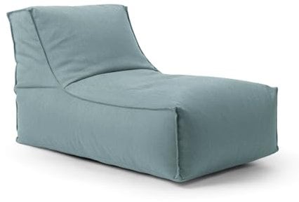 mokebo® Outdoor Sitzsack für Kinder & Erwachsene 'Der Sundowner', Bean Bag mit Füllung oder Bodenkissen für Indoor & Outdoor, auch als Liegekissen, Relaxliege oder Liege in Himmelgrau