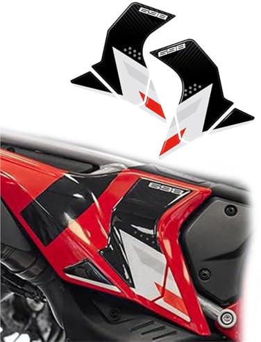 SHQXD Adesivo Serbatoio Pannello Laterale Moto AntiGraffio Adesivo Serbatoio 3D Adesivo Resina Protezione per Ducati Hypermotard 698 Mono 2024