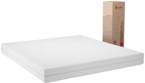 Novilla Matelas 140x200 cm, Hauteur de 16 cm, avec Housse Amovible, Matelas en Mousse à 7 Zones