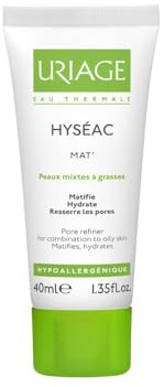 Uriage Hyseac Matte Gel-Creme Mattierend - Reduziert den Glanz der Haut, absorbiert überschüssiges Talg und verengt die Poren - Grundierung und Feuchtigkeit für Mischhaut bis fettige Haut - Ideal als