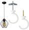 Ganchos de techo genéricos para decoración, soporte de pared para 2 ganchos resistentes para pared armario, taller, garaje, cuarto de baño, cocina, jardín, terraza y invernadero