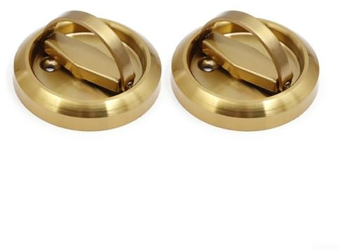 FACAIIO Maniglia per porta scorrevole in acciaio inox compatibile con serratura ad anello, design 304 (oro)