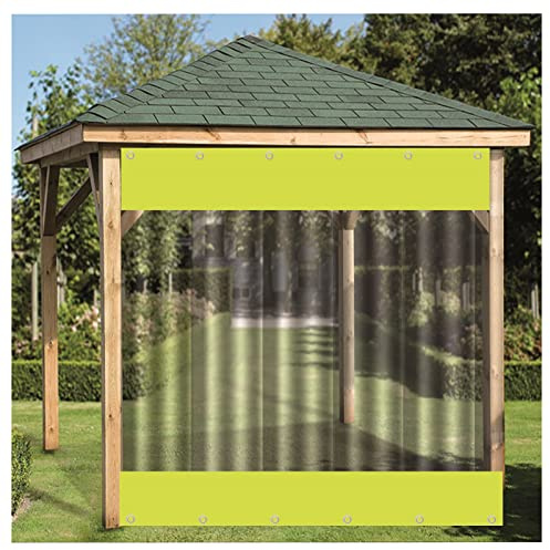 BUJNIE Tenda per Esterni Pergola PVC Impermeabile A Prova di Polvere Telo Trasparente con Occhielli per Portico, Soggiorno, Pergola, Cabana (4x2.5m/13.1x8.2ft)