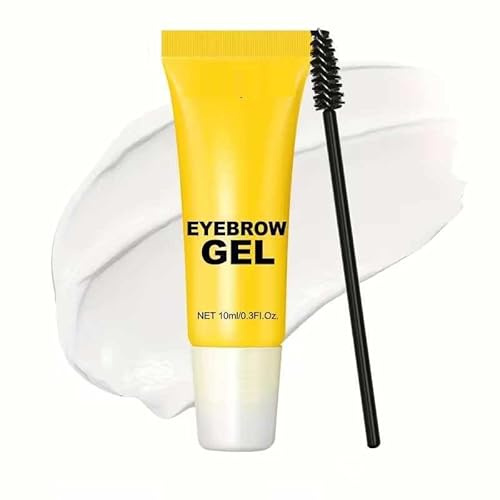 Long-Lasting Eyebrow Styling Glue, Waterproof 2-In-1 Eye Brow Gel for Fluffy and Defined Brows, Strong Hold Smudge-Proof Formula for All-Day Wear and Easy Styling