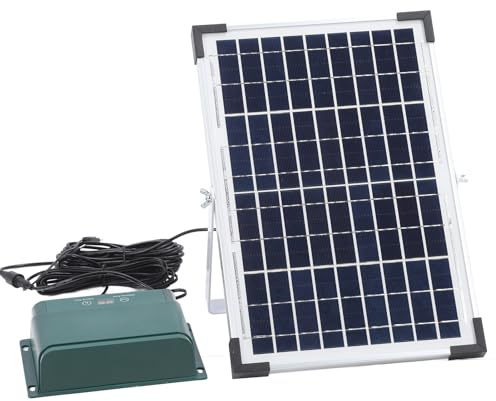 Phefop Kit di Irrigazione Solare a Goccia, Pannello Solare Regolabile Impermeabile 18V 10W di Irrigazione Automatica con Timer e Sensore di Livello Dell'acqua, per Interni Ed Esterni,