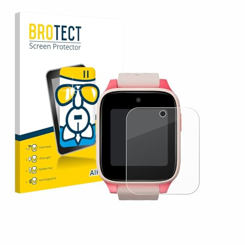 BROTECT Schutzglas für TCL Movetime Kids Watch MT46 | Transparenter Displayschutz Made in Germany Schutzfolie Panzer Folie Glas 9H Anti-Fingerprint Einfache Montage Clear