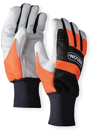 Oregon Chainsaw Two-Hand Protection Leather Gloves - Large (Size 10)
