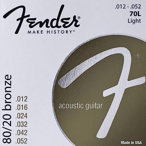 Fender 80/20 Bronce Guitarra Acústica Strings12-52