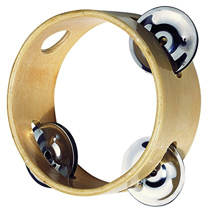 Goki UC087 - Musikinstrument - Tamburin mit 3 Schellen