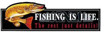 JENZI Aufkleber Fishing is life