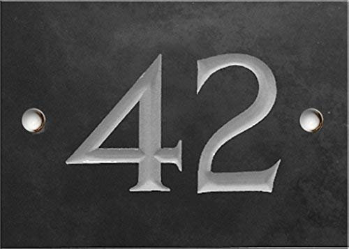 Ardesia numero civico - 1 su 99 (selezionare il numero qui) - Numeri 42