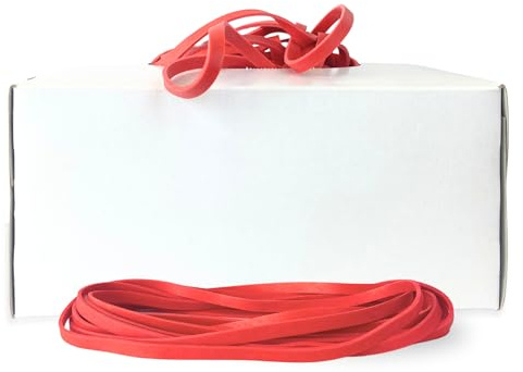 Alliance Rubber 97705 Industrial Quality Size #170 Red Packer Bands, 1 lb Box Contains Approx. 90 Heavy Duty Bands (7 x 1/4, Red)