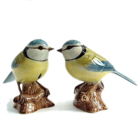 Quail Ceramics – azul Tit salero y pimentero