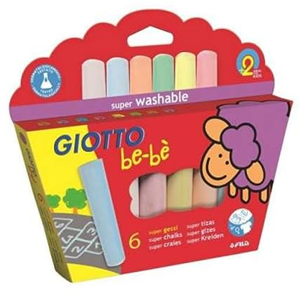 GIOTTO BEBE' - Astuccio Da 6 Supergessi, Grandi, Dermatologicamente Testati