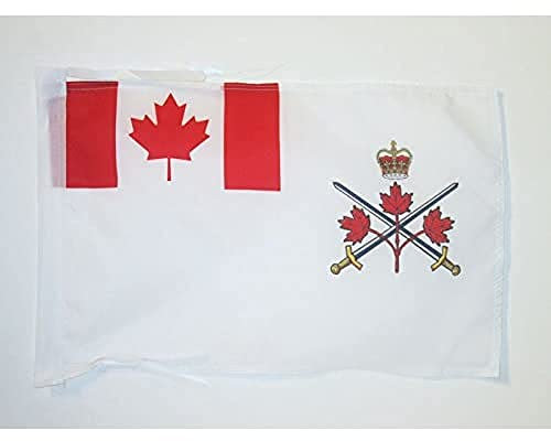 AZ FLAG - Drapeau Canada Armée canadienne - 45x30 cm - Pavillon De Guerre Canadien 100% Polyester Avec Deux Cordelettes - 20g