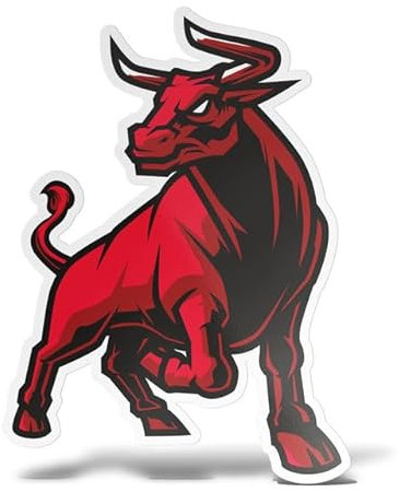 erreinge - Adesivo 15 cm Toro - Sticker PVC | Decal Compatibile per Auto, Moto, Scooter, Casco, Laptop, Camper, Cofano, Bici