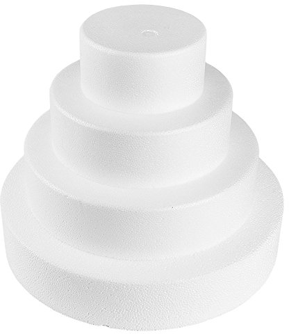 Idées de décoration avec cœur en polystyrène et podestes en polystyrène - Dummy - Cadeau créatif : Décoration de gâteau en polystyrène, décoration de gâteaux, bricolage., 4-stöckig