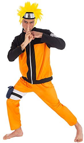 CHAKS Naruto-Kostüm für Kinder, Orange, 9 bis 10 Jahre (140 cm)