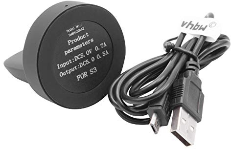 vhbw USB Ladekabel kompatibel mit Samsung Galaxy SM-R800 | SM R805 Smartwatch Fitnesstracker - Dockingstation Schwarz, 93 cm