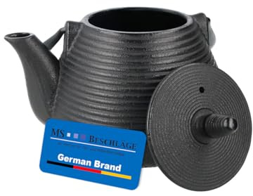 MS Beschläge Gusseisen Verdampferkessel 0,8L Schwarz – Luftbefeuchter für Kaminofen & Holzofen | Natürliches Raumklima ohne Strom | Dekorativer Ofenverdampfer | Abverkauf Restposten