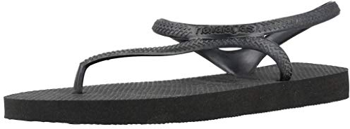 Havaianas - Flash Urban, Sandalias Cómodas, Elegantes y Versátiles, Cierre en Tobillo, Tiras Metálicas Cruzadas, Mujer, Negro, 37/38 EU
