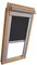 Verdunkelungsrollo THERMO Alu-Rückseite für VELUX Dachfenster TYP GGL/GPL/GHL - 204 - Farbe Dunkelgrau - mit Aluminium Seitenschienen - KLICK Montage