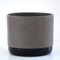Thompson & Morgan Two-Tone Grey & Black Medium Ceramic Plant Flower Pot Round Modern Stylish Simple Design for Indoor House Plants Succulents 1 x Med Grey & Black Ceramic Pot