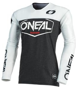 O'NEAL | Motocross-Trikot | Enduro Motorrad | Schnell trocknendes Performance-Material, Mit großer Bewegungsfreiheit, Slim Fit Schnitt | Jersey Mayhem Hexx | Erwachsene | Schwarz Weiß | Größe M