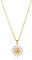 HMOOY Sunflower Necklace, Gold Plated Sunflower Daisy Necklaces You Are My Sunshine Necklace Lovely Flower Pendant Necklace Sunflower Jewelry Gifts for Women (Gold)