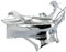 Lenkerverkleidung STR8 ohne Blinker Aerox / Nitro chrom