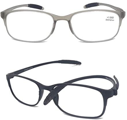 Mcoorn Lesebrille Leicht Flexibel Für Damen Herren UV Schutz, Lesehilfe Biegsam Computer Anti Blaulicht Entspiegelt, Dioptrien +1,75